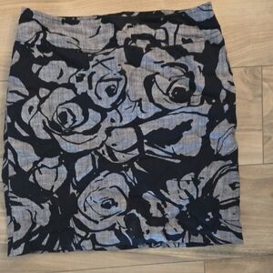 Ann Taylor Black and White Mini Pencil Skirt